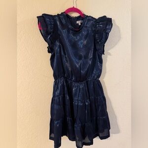 TCEC Ruffle Elegant Navy Blue Women’s Dress